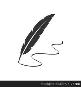 Feather Pen Logo Template Illustration Design. Vector EPS 10.