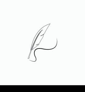  Feather pen  logo vector template