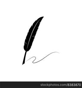 
Feather pen  logo vector template