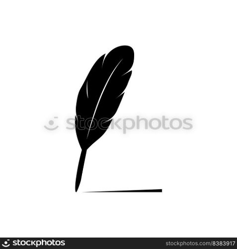 
Feather pen  logo vector template