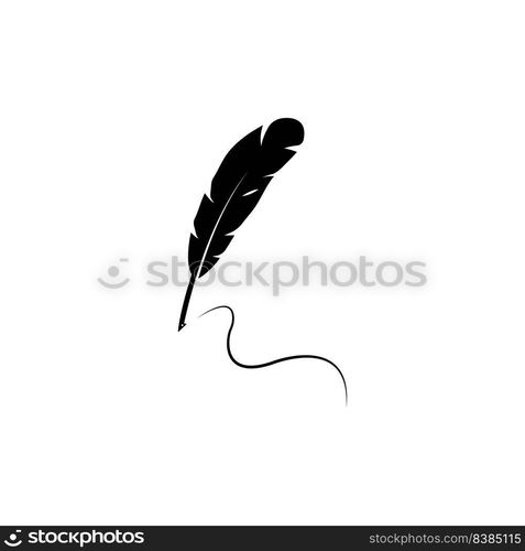  Feather pen  logo vector template