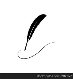  Feather pen  logo vector template