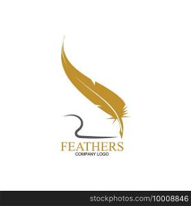 feather pen write sign logo template app icons
