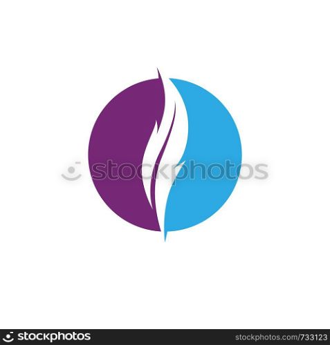 Feather pen write sign logo template app icons
