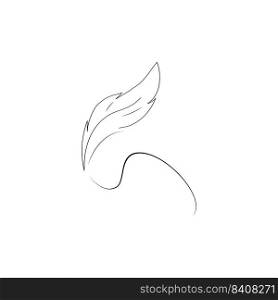 feather quill pen icon,classic stationery illustration.