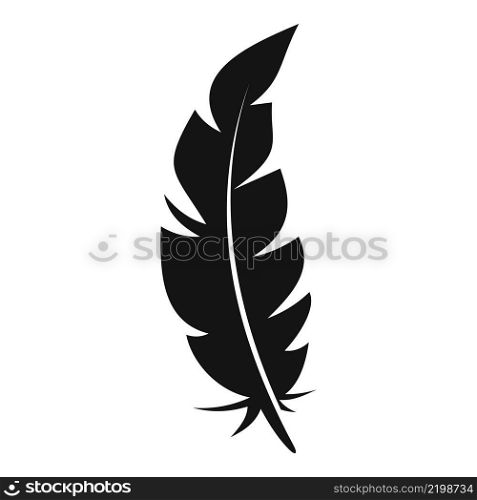 Feather shape icon simple vector. Ink pen. Light fluffy. Feather shape icon simple vector. Ink pen