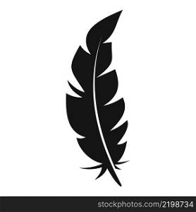 Feather shape icon simple vector. Ink pen. Light fluffy. Feather shape icon simple vector. Ink pen