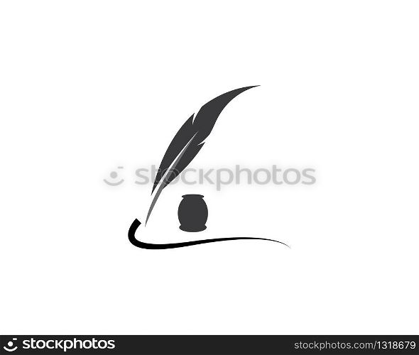 Feather symbol vector icon illustration design