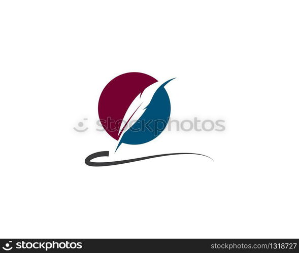 Feather symbol vector icon illustration design