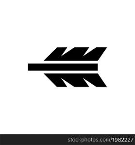 Feathering Arrow. Flat Vector Icon. Simple black symbol on white background. Feathering Arrow Flat Vector Icon