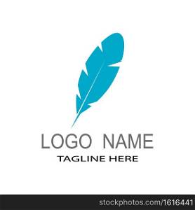 Feathers icon Vector Illustration design Logo template