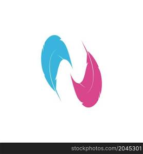 Feathers icon Vector Illustration design Logo template