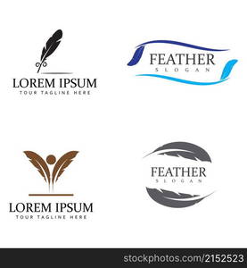 Feathers icon Vector Illustration design Logo template