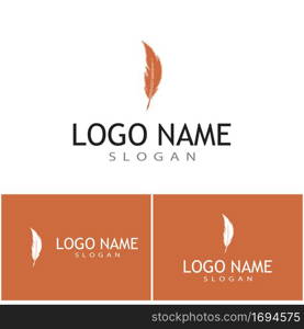 Feathers Logo Template vector symbol nature