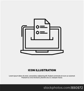 Features, Business, Computer, Online, Resume, Skills, Web Line Icon Vector
