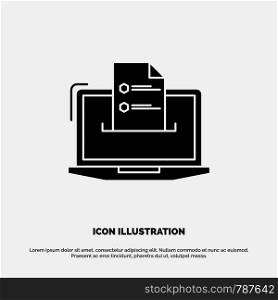 Features, Business, Computer, Online, Resume, Skills, Web solid Glyph Icon vector