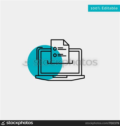 Features, Business, Computer, Online, Resume, Skills, Web turquoise highlight circle point Vector icon