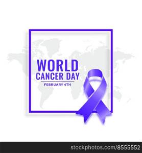 february 4th world cancer day awareness poster design