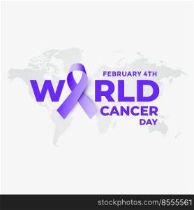 february 4th world cancer day poster design background