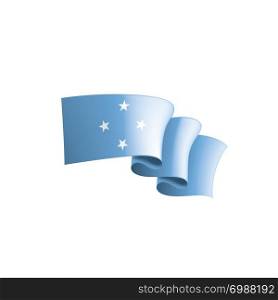 Federated States Micronesia national flag, vector illustration on a white background. Federated States Micronesia flag, vector illustration on a white background