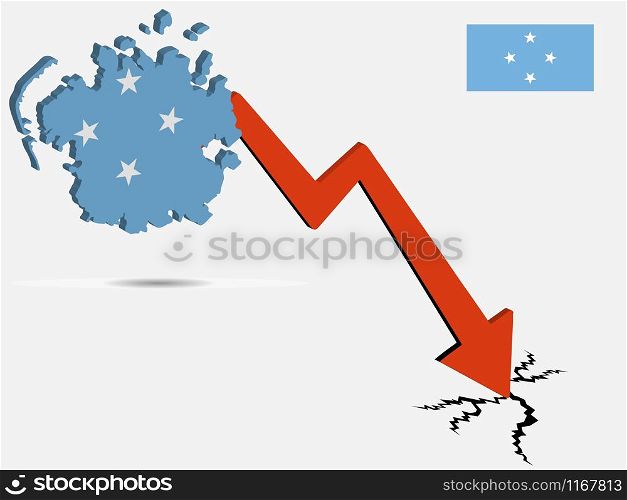 Federated States of Micronesia economic crisis vector illustration Eps 10.. Federated States of Micronesia economic crisis vector illustration Eps 10