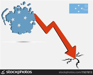 Federated States of Micronesia economic crisis vector illustration Eps 10.. Federated States of Micronesia economic crisis vector illustration Eps 10