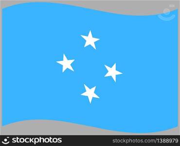 Federative States of Micronesia National flag. original color and proportion. Simply vector illustration background, from all world countries flag set for design, education, icon, icon, isolated object and symbol for data visualisation