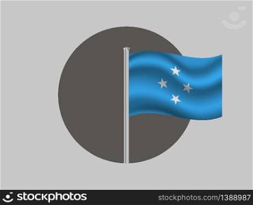 Federative States of Micronesia National flag. original color and proportion. Simply vector illustration background, from all world countries flag set for design, education, icon, icon, isolated object and symbol for data visualisation