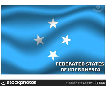 Federative States of Micronesia National flag. original color and proportion. Simply vector illustration background, from all world countries flag set for design, education, icon, icon, isolated object and symbol for data visualisation