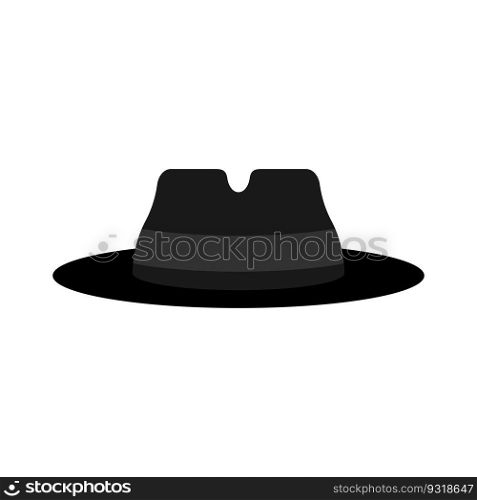 Fedora hat isolated. Detective hat. Cap spy. Vector illustration 