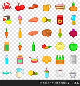 Feed icons set. Cartoon style of 36 feed vector icons for web for any design. Feed icons set, cartoon style