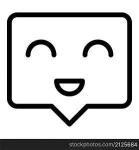Feedback message icon outline vector. Happy smile. Satisfaction level. Feedback message icon outline vector. Happy smile