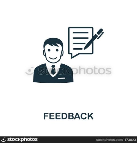 Feedback vector icon illustration. Creative sign from icons collection. Filled flat Feedback icon for computer and mobile. Symbol, logo vector graphics.. Feedback vector icon symbol. Creative sign from icons collection. Filled flat Feedback icon for computer and mobile