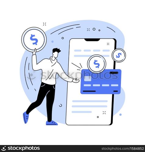 Fees and funding abstract concept vector illustration. Service cost, subscription fees, funding option, payment information, website menu bar, price list, company page UI abstract metaphor.. Fees and funding abstract concept vector illustration.
