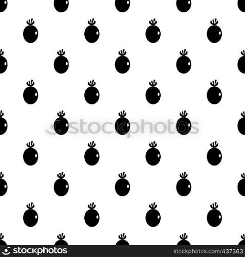 Feijoa fruit pattern seamless in simple style vector illustration. Feijoa fruit pattern vector