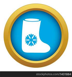 Felt boots icon blue vector isolated on white background for any design. Felt boots icon blue vector isolated