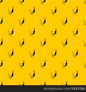 Female aerialist pattern seamless vector repeat geometric yellow for any design. Female aerialist pattern vector