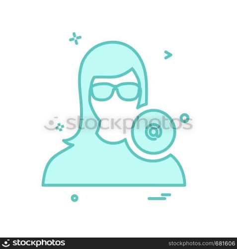 Female avatar icon design vector