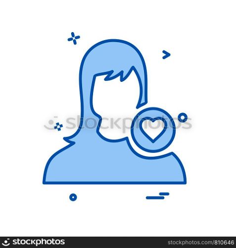 Female avatar icon design vector