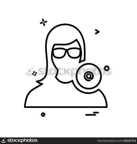 Female avatar icon design vector