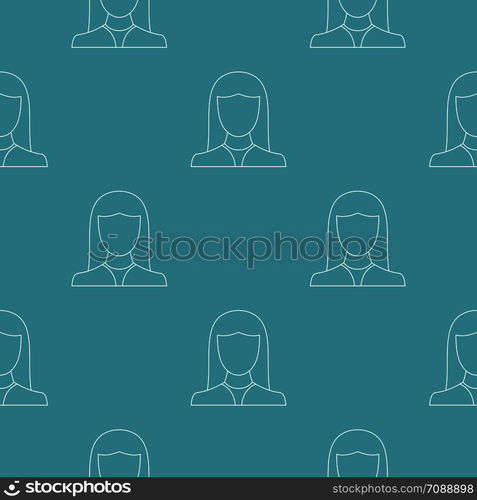 Female avatar pattern vector seamless repeating for any web design. Female avatar pattern vector seamless