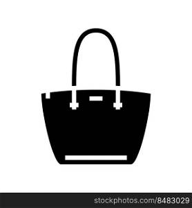 female bag woman glyph icon vector. female bag woman sign. isolated symbol illustration. female bag woman glyph icon vector illustration