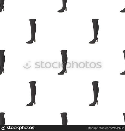 Female black high boots pattern seamless background texture repeat wallpaper geometric vector. Female black high boots pattern seamless vector