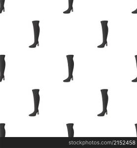 Female black high boots pattern seamless background texture repeat wallpaper geometric vector. Female black high boots pattern seamless vector