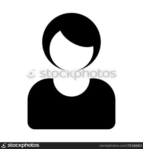 female business associate, icon on isolated background