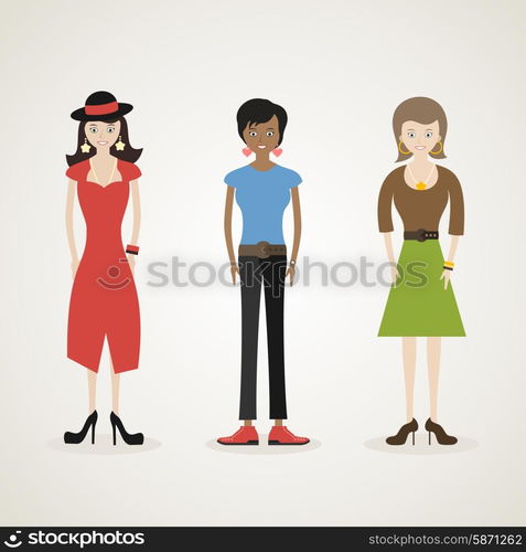 Female Cartoon Characters Vector Illustration Stockphotos Female Cartoon Characters Vector Illustration Stockphotos