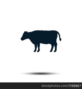 Female Cow Icon Vector. Milk Dairy Vector Template Design
