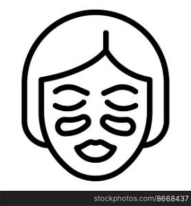 Female eye care icon outline vector. Patch mask. Face gel. Female eye care icon outline vector. Patch mask