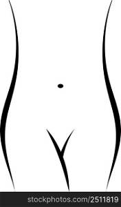 Female figure hips slim waist weight loss process weight gain