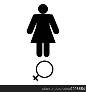 female gender icon vector template illustration logo design